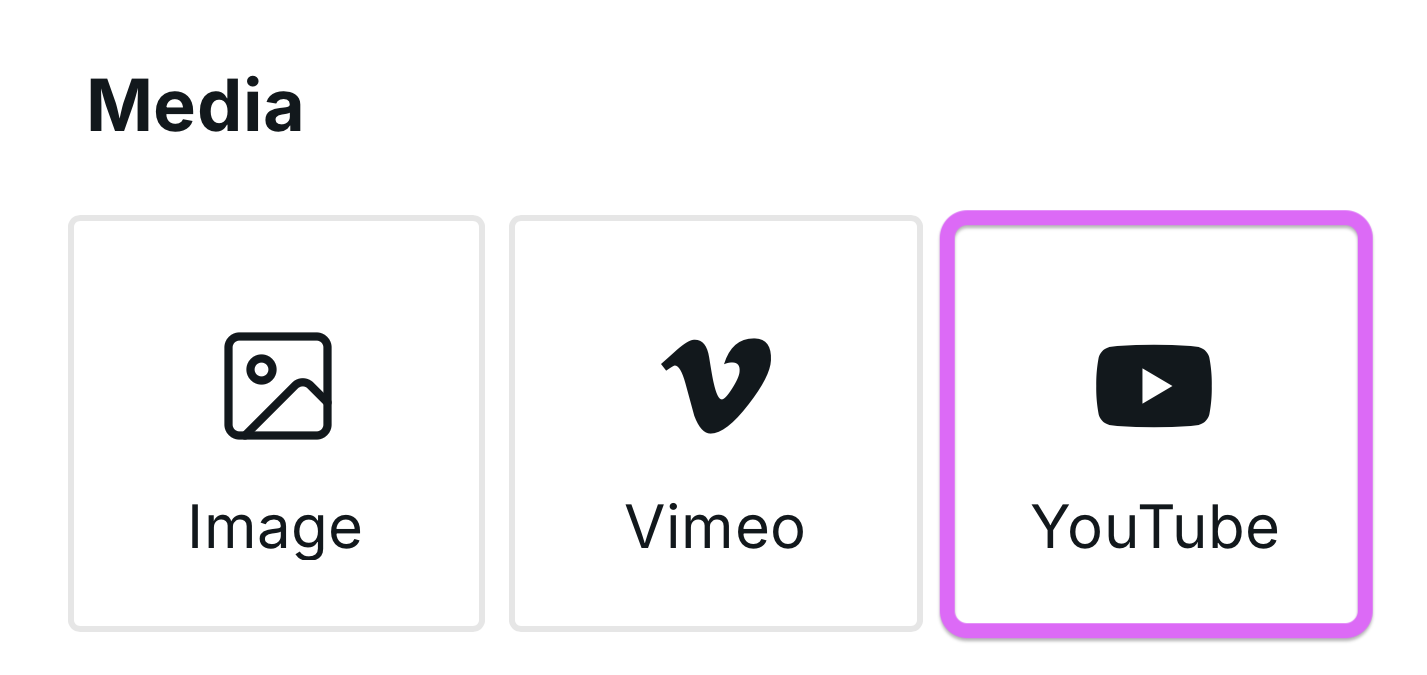 YouTube Component in Webstudio Add Panel