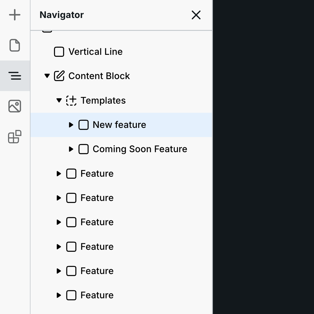 Templates in Design mode
