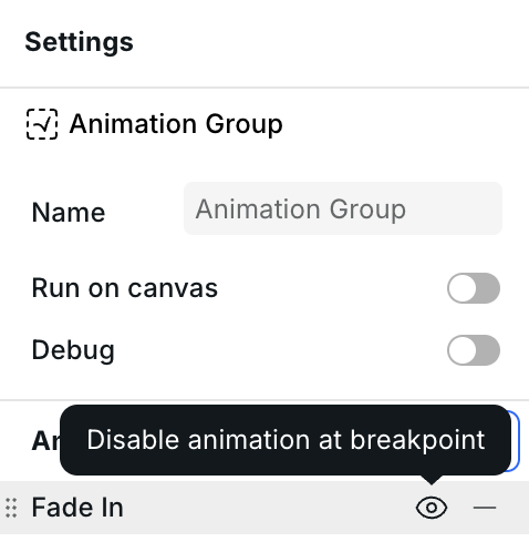Disable animation at breakpoint