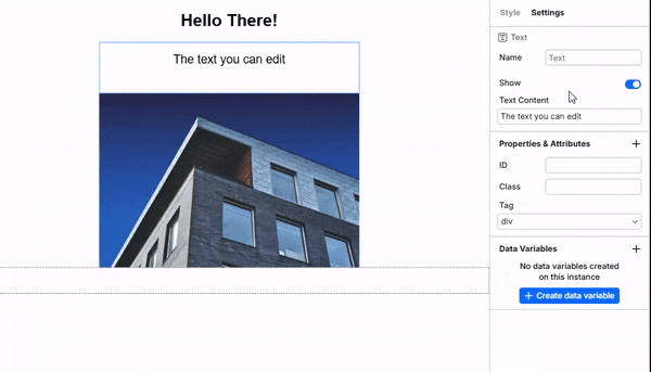 Binding Flotiq response data to an instance in Webstudio