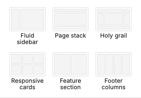 Grid preset thumbnails