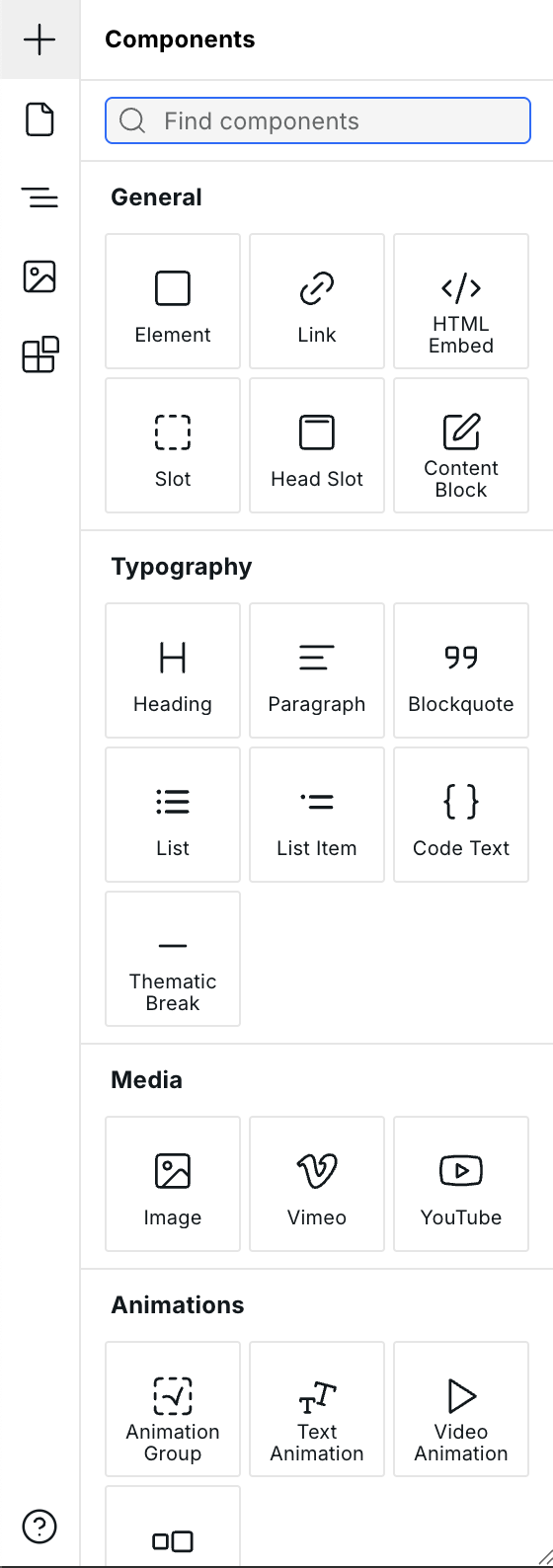 Add components