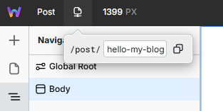 Set the dynamic path